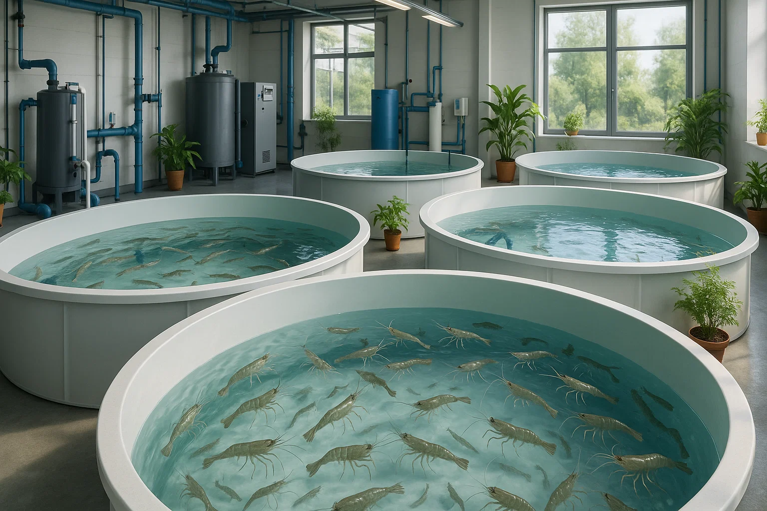 Indoor Shrimp Farming