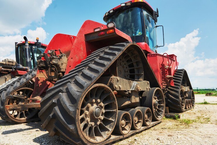 Heavy Harvesting Equipment in Farm