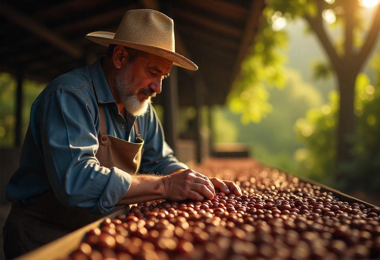 Daily Routine of Coffee Farmer