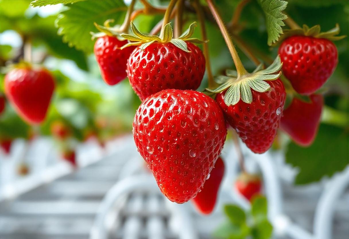 Hydroponic Strawberries Farming