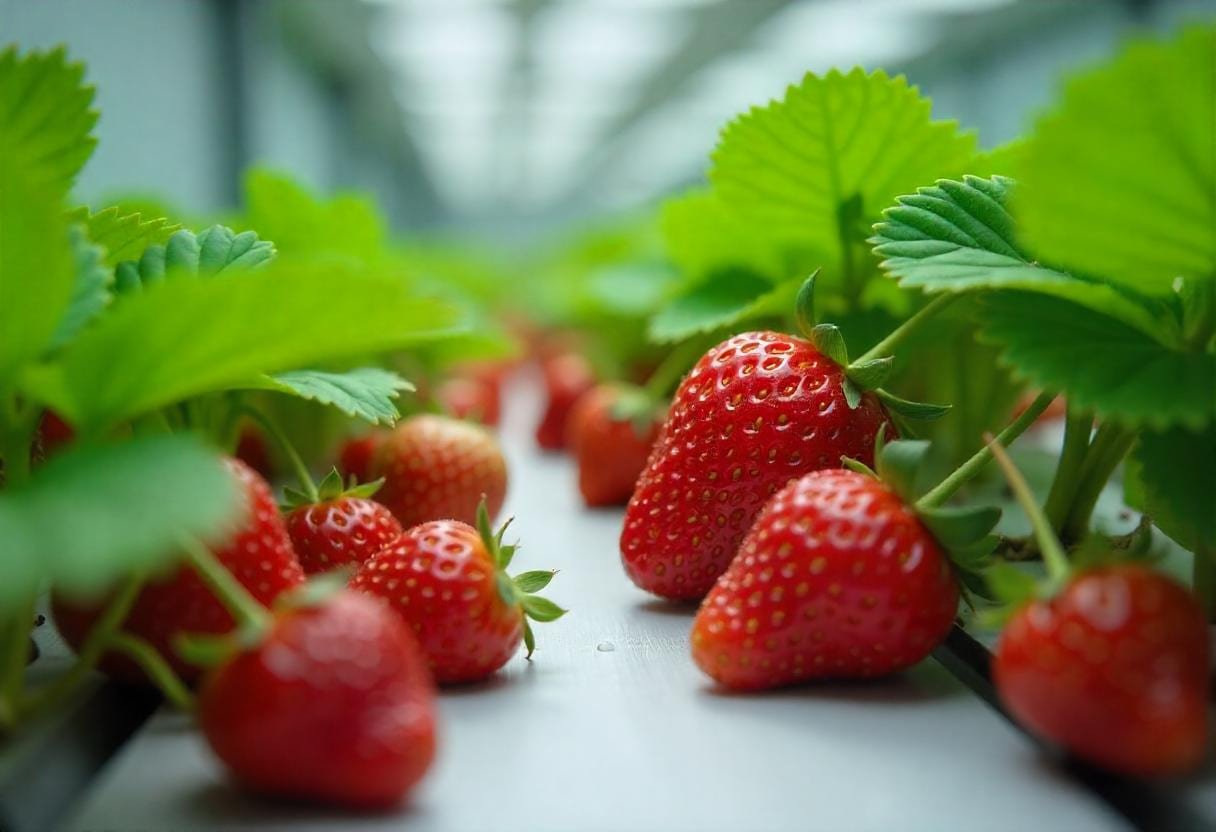 Hydroponic Strawberries