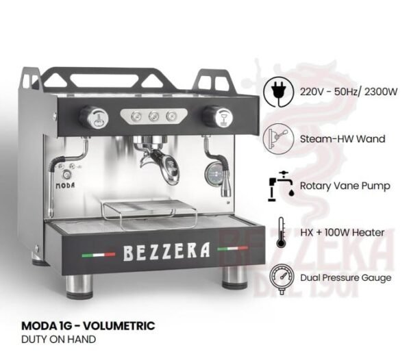 Espresso Machine Bezzera MODA 1Group Volumetric Rotary Pump