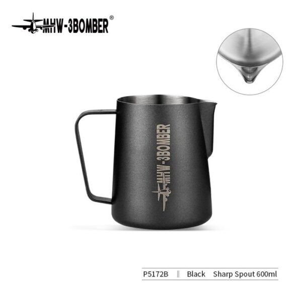 MHW-3BOMBER 600ml Milk Jug 3.0 - Black