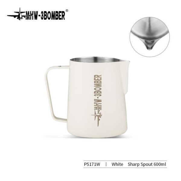 MHW-3BOMBER 600ml Milk Jug 3.0 - White