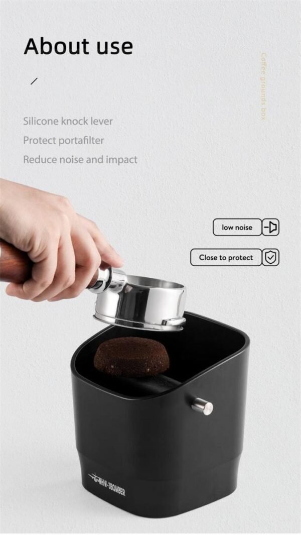 MHW-3BOMBER Square Coffee Knock Box 1.2L Waste Container - 2