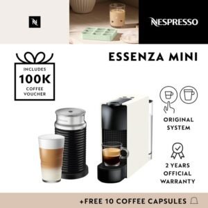 NESPRESSO Essenza Mini Coffee Machine with Aeroccino3