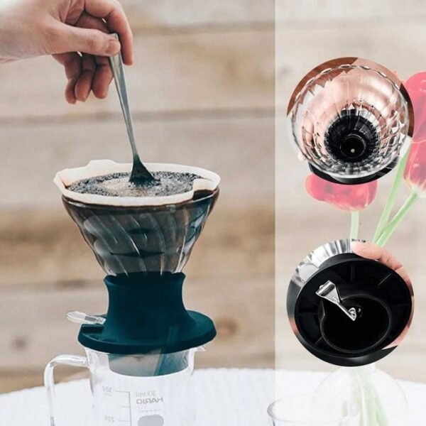 One Two Cups V60 Cone Coffee Dripper with Valve - 3