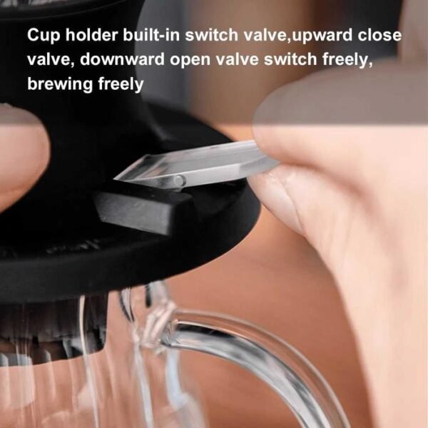 One Two Cups V60 Cone Coffee Dripper with Valve - 5