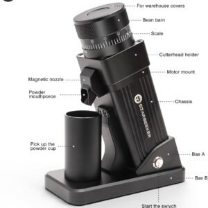 STARSEEKER E55 Coffee Grinder Espresso coffee electric 7 core 55mm Conical burr Plasma Technique SD-1055