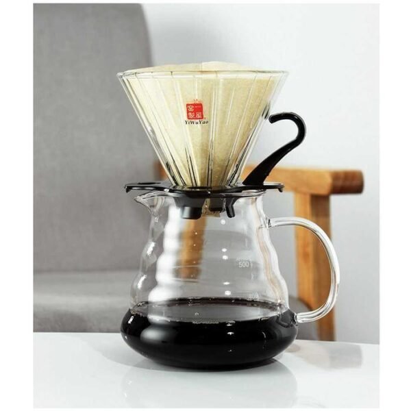 Coffee Filter Paper V60 Drip 1–2 Serve – 100 PCS – V40 – Brown - 3